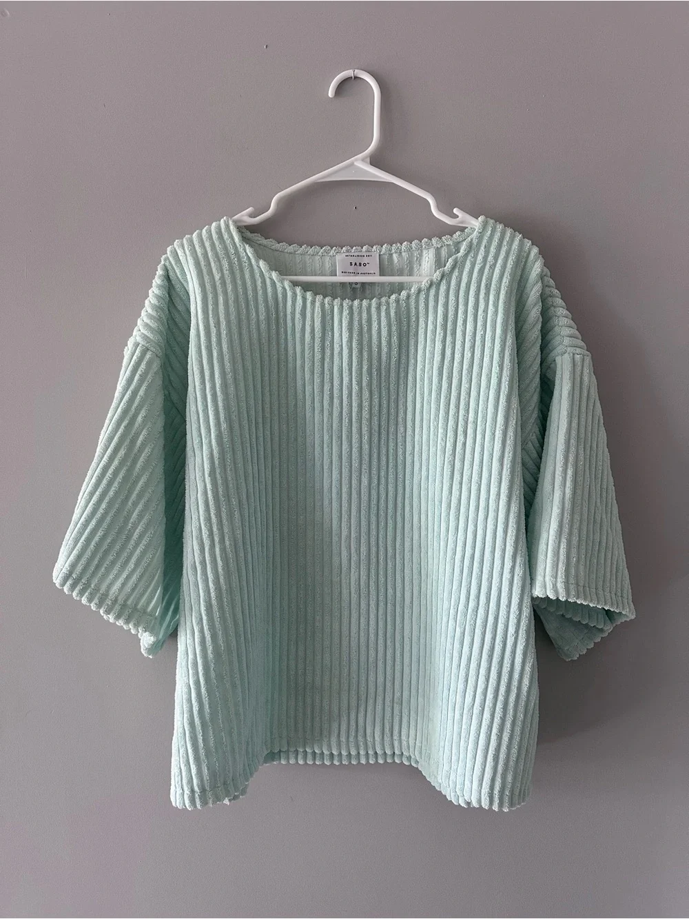 Mint Ribbed Soft Top